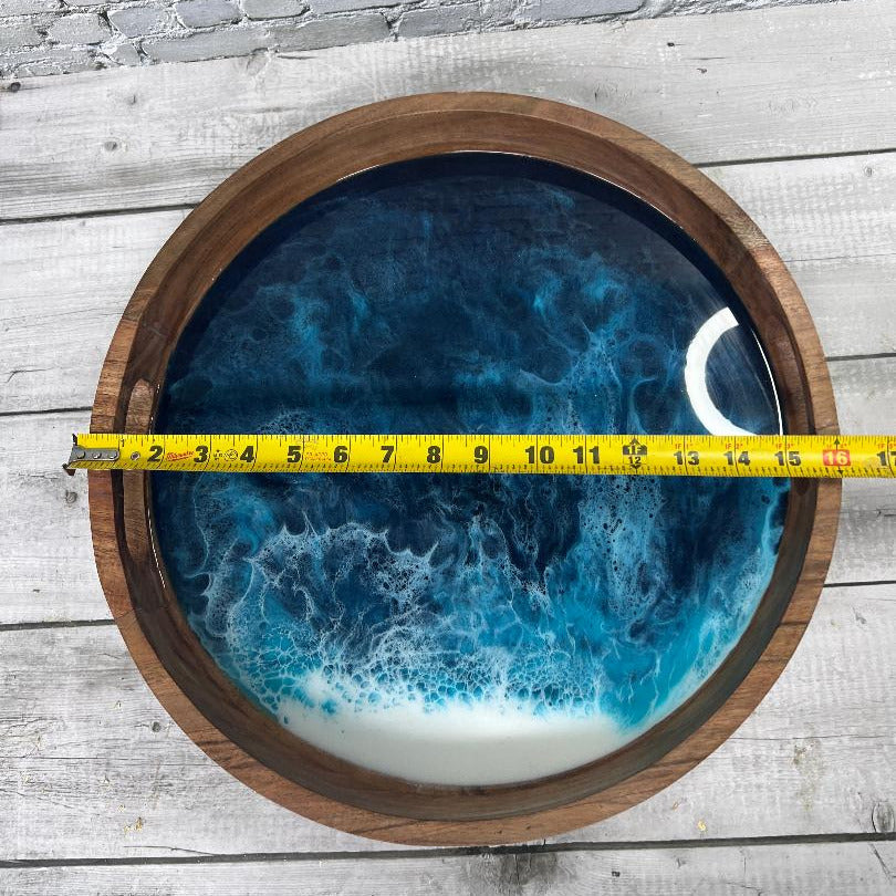 16 inch Round Ocean Wave Serving Tray for sfdvt