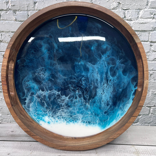 16 inch Round Ocean Wave Serving Tray for sfdvt